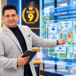 Professional IELTS trainer explaining a map for IELTS Listening Section map labelling and strategies.